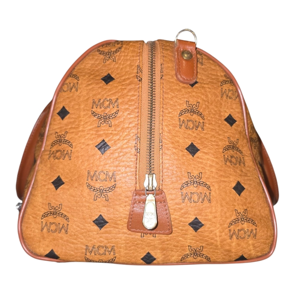 MCM Cognac Visetos Boston Bag, WITH COA - Picture 7 of 17